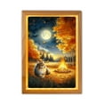 thumbnail image 1 of Hello Fall Maine Coon Enjoys Warm Campfire Autumn Night Bright Moon Acrylic Plaque with Wood Photo Frame Box Cat Lover Kitten Owner Gifts Light Box - 01008, 1 of 5