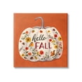 thumbnail image 1 of Hello Fall Patterned White Pumpkin Floral Botanicals Botanical & Floral Graphic Art Gallery-Wrapped Canvas Print Wall Art, 1 of 7