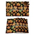 thumbnail image 1 of Hello Fall Placemats Set of 6 Fall Maple Leaf Thanksgiving Black Back Heat Insulation Washable Place Mats, Rustic Non-Slip Table Mats for Dining Table Party Kitchen Decor,13x19 Inch, 1 of 4