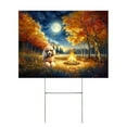 thumbnail image 1 of Hello Fall Poodle Enjoys Warm Campfire Autumn Night Bright Moon Yard Sign Poodles Dog Lover Gifts Idea Outdoor Home Lawn Garden Porch Decor - 01008, 1 of 5