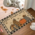 thumbnail image 1 of Hello Fall Pumpkin Decorative Door Mat, Autumn Thanksgiving Pumpkin Farmhouse Outdoor Indoor Patio Entrance Door Mats Low Profile Non Slip Floor Mat Rugs for Home Decor 30x17Inch, 1 of 6
