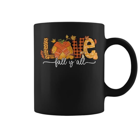 Hello Fall Pumpkin Love Fall Yall Leopard Peace Love Fall Coffee Mugs