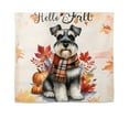 thumbnail image 1 of Hello Fall Schnauzer Scarf Welcome Autumn with Leaves Pumpkins Tapestry Miniature Schnauzer Dog Lover Wall Hanging Backdrop Home Decor - 00011, 1 of 5