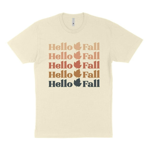 Hello Fall Shirt Unisex Small Natural