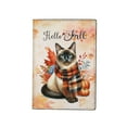 thumbnail image 1 of Hello Fall Siamese Scarf Welcome Autumn with Leaves Pumpkins Travel Passport Wallet Cat Lover Kitten Owner Gifts PU Leather Passport Holder Cover - 00011, 1 of 5