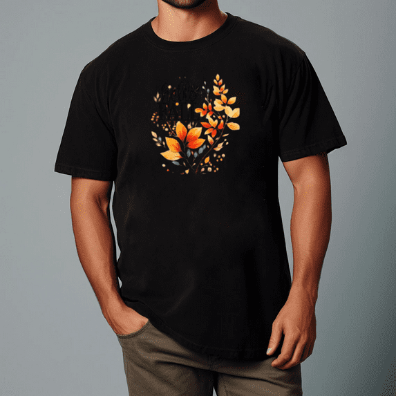 Hello Fall Super Cute Autumn Leaves Cozy Days Unisex T-Shirt, up to Size 5XL