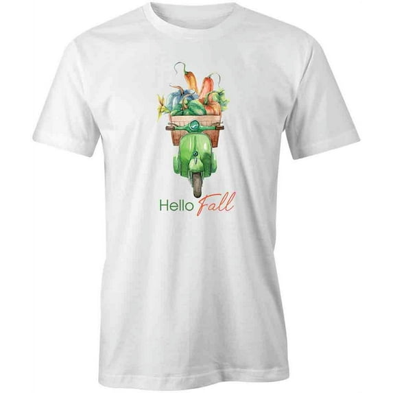 Hello Fall T-Shirt | Cool Fall White Tee Gift