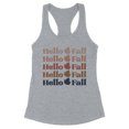 thumbnail image 1 of Hello Fall Tank Top Fitted Racerback Women's X-Small Heather Grey, 1 of 5
