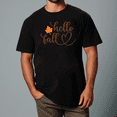 thumbnail image 1 of Hello Fall Thanksgiving Cute Autumn Graphic Tee Unisex T-Shirt, up to Size 5XL, 1 of 3