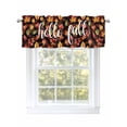 thumbnail image 1 of Hello Fall Valances for Windows Fall Maple Leaf Watercolor Retro Country Texture Kitchen Valance Curtain Rod Pocket Small Curtains for Cafe Bathroom Laundry Basement 42" x 18", 1 of 8