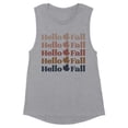 thumbnail image 1 of Hello Fall Women's Muscle Tank Medium Heather Grey, 1 of 5