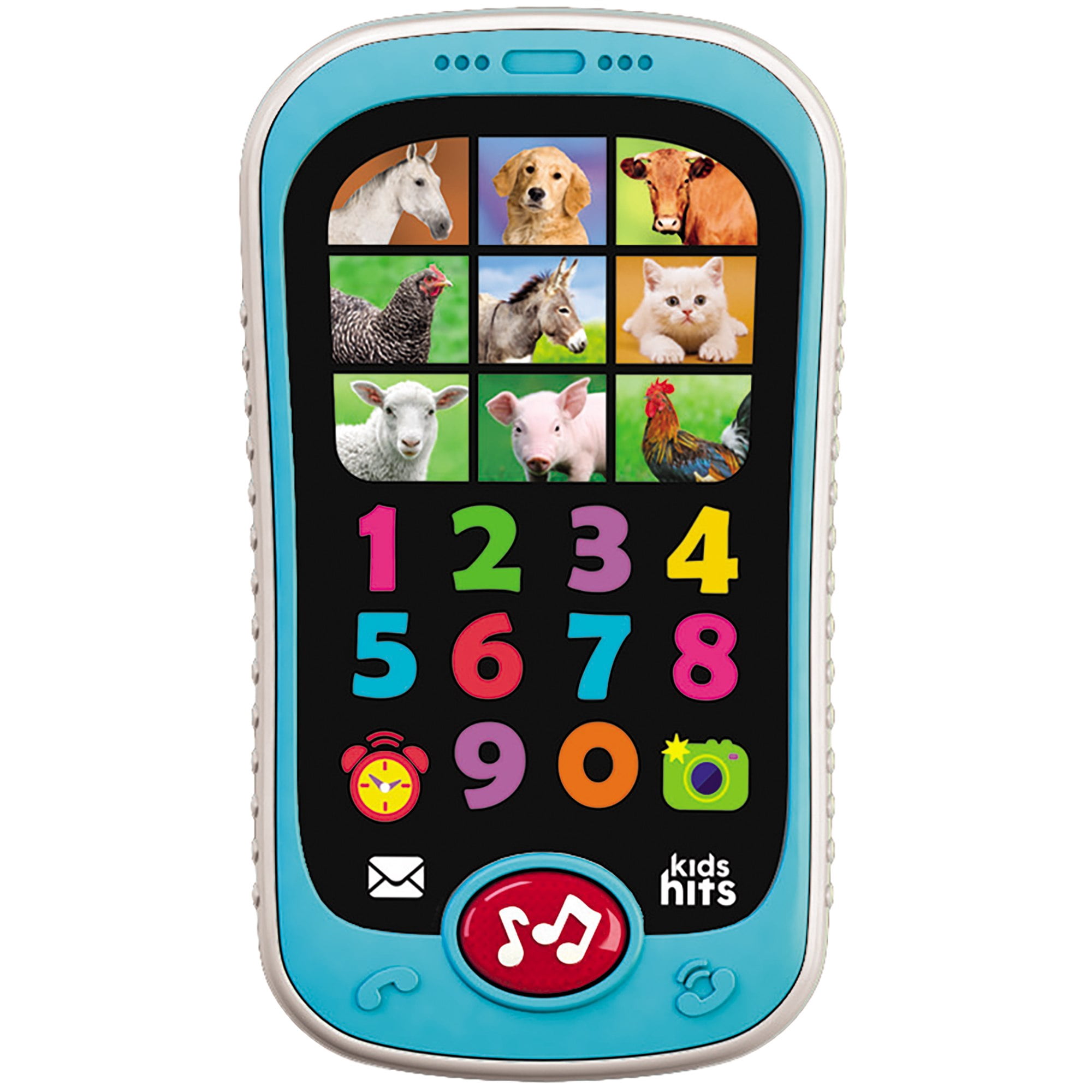 Kids Hits: Smart Phone - Hello, Farm! - Interactive Educational Toy, Games Teach Numbers & Colors, Light-Up, Animal Sounds & Songs, Kid & Toddlers 2+