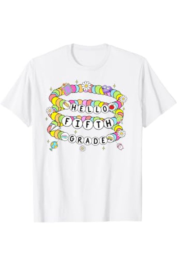 Hello Fifth Grade Friendship Bracelets Back To School T-Shirt