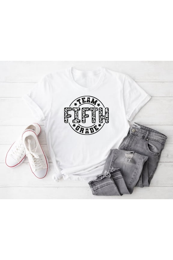 Hello Fifth Grade Shirt: Retro Back to School Crew Shirt All Size S-5Xl