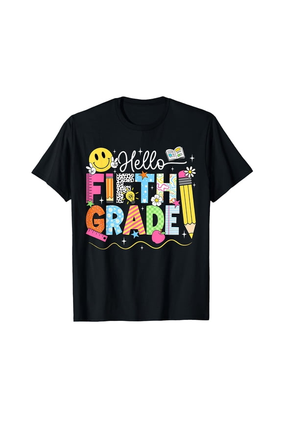 Hello Fifth Grade Team 5th Grade Back to School Teacher T-Shirt
