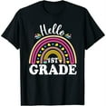 thumbnail image 1 of Hello First Grade Back To School 1st Grade Teacher Rainbow T-Shirt, 1 of 5