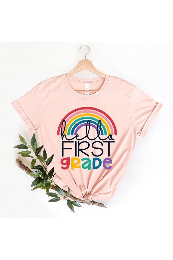 Hello First Grade Shirt, First Day of School Shirt, Back To School Shirt,1st Grade Student Shirt,First Grade Shirt, First Grade Girls & Boys