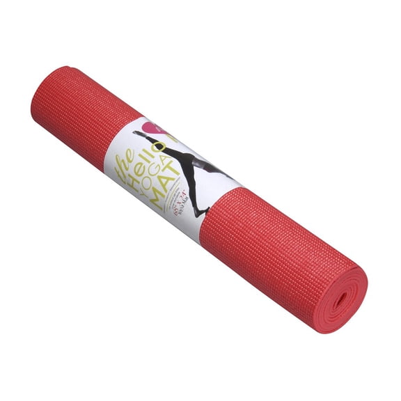 Hello Fit Yoga Mat (68" x 24" x 4mm) - Red