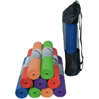 Athletic Works PVC Yoga Mat, 3mm, Dark Gray, 68inx24in, Nonslip, Cushioning  for Support and Stability