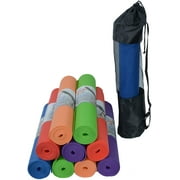 Hello Fit Yoga Mats (68" x 24" x 4mm) with Carrying Bags - Studio 10 Pack - Wholesale (Assorted)