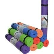 Hello Fit Yoga Mats - Economy 10 Pack 68 x 24 x 1/8 - Assorted with Carrying Strap Assorted