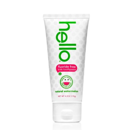 Hello Fluoride Free Natural Watermelon Toothpaste 4.2 oz (Pack of 3)