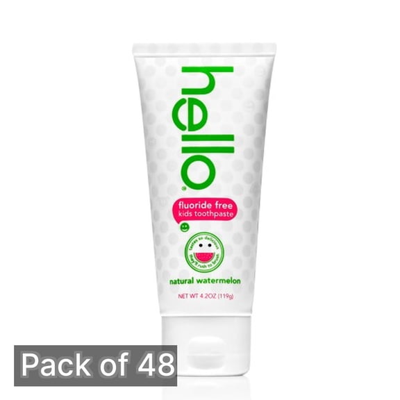Hello Fluoride Free Natural Watermelon Toothpaste 4.2 oz (Pack of 48)