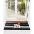 thumbnail image 1 of Hello Football Front Door Mat Watercolor Black White Strips Sport Welcome Doormat Indoor Outdoor Entrance Floor Mat Non-Slip Washable Runner Rug for Front Porch Decor 20x63 Inch, 1 of 6
