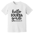 thumbnail image 1 of Hello Fourth Grade Funny Bright Back To School Design Gift Comfort Color T-Shirt, 1 of 4