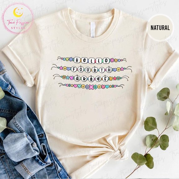 Hello Fourth Grade Shirt, Fourth Grade Student TShirt, First Day Of School s, Back To School Shirt, Friendship Bracelet Tee S04009, F3063 Tshirt All Size S-5XL