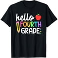 thumbnail image 1 of Hello Fourth Grade Team 4th Grade Back to School Teacher Kid T-Shirt, 1 of 4