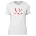 thumbnail image 1 of Hello Friday With Yellow Stars T-Shirt Women -Image by Shutterstock, Female Large, 1 of 4