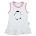 thumbnail image 1 of Hello Funny Dresses For Baby, Newborn Babies Animal Penguin Pattern Skirts, Infant Princess Dress, 0-24M Kids Graphic Clothes (White Sleeveless Dresses, 0-6 Months), 1 of 4