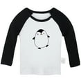 thumbnail image 1 of Hello Funny T shirt For Baby, Newborn Babies Animal Penguin T-shirts, Infant Tops, 0-24M Kids Graphic Tees Clothing (Long Black Raglan T-shirt, 18-24 Months), 1 of 4