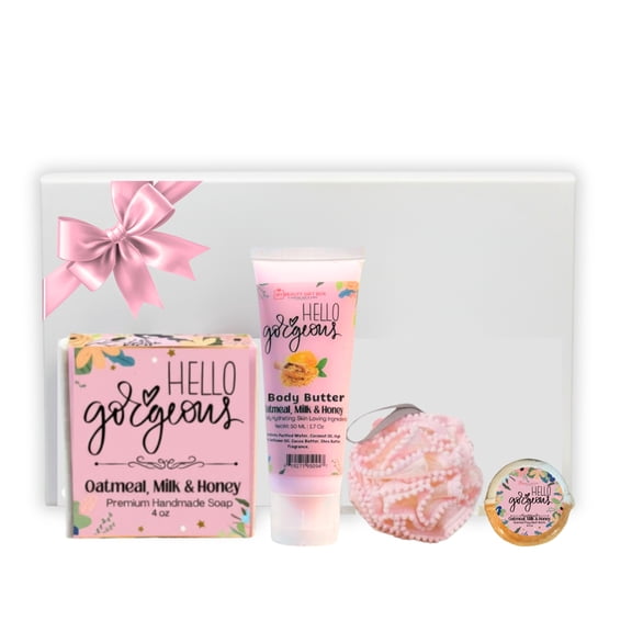 Hello Gorgeous Body Butter & Soap Spa 5 PCS Gift Basket