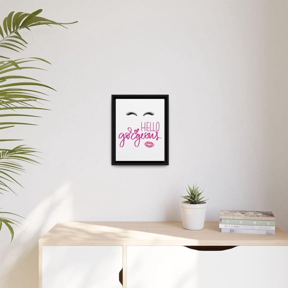 Hello Gorgeous Makeup Wall Art Print, Unframed Paper Poster 8x10in