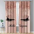 thumbnail image 1 of Hello Gorgeous Print Curtains Eyelash Windows Curtains Blackout Curtains Room Darkening Thermal Insulated Drapes for Living Room Bedroom Decor,2 Panels-42"W x 72"L (Pack of 2), 1 of 6