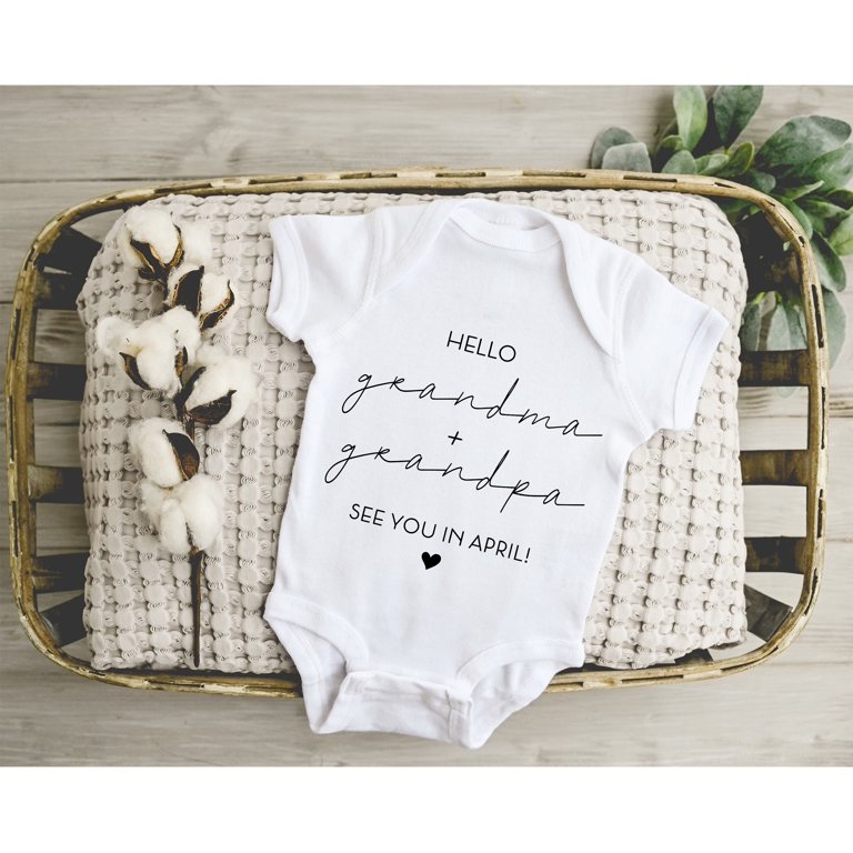 Hello Grandma And Grandpa Onesie Coming Soon Bodysuit, Hi - Main Image