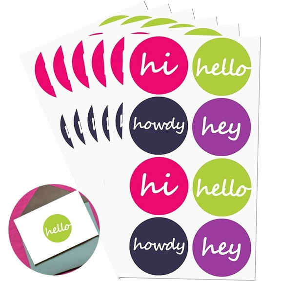 Hello Greeting Stickers 1.5inch "Hi" Self-Adhesive Envelope Seals Labels 504Pcs