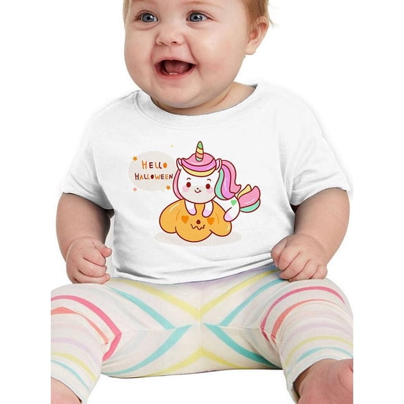 Hello Halloween Unicorn! T-Shirt Infant -Image by Shutterstock, 24 Months