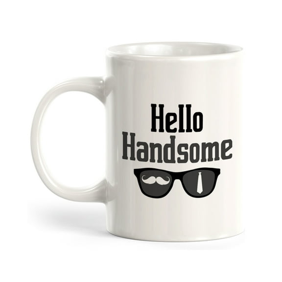 Hello Handsome Moustache 11oz Coffee Mug Drinkware Gift