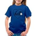 thumbnail image 1 of Hello Heart W Daisy T-Shirt Juniors -Image by Shutterstock,  x-Small, 1 of 4