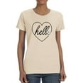 thumbnail image 1 of Hello Heart W Daisy T-Shirt Women -Image by Shutterstock, Female XX-Large, 1 of 4