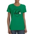 thumbnail image 1 of Hello Heart W Daisy T-Shirt Women -Image by Shutterstock, Female XX-Large, 1 of 4