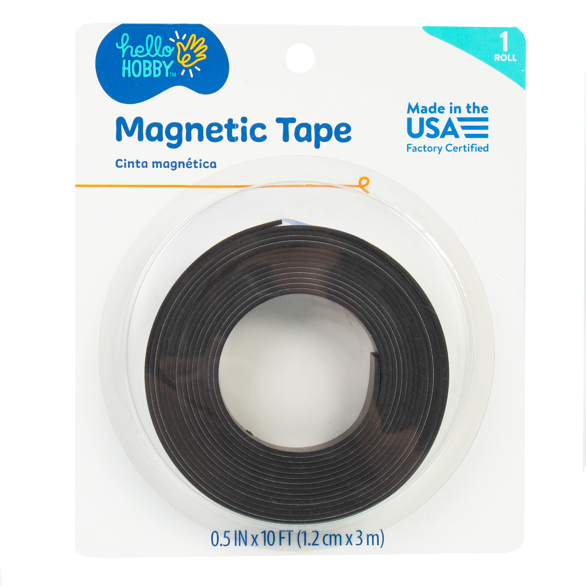 Hello Hobby 0.5-inch Magnetic Tape, 1 Roll, 10 ft.