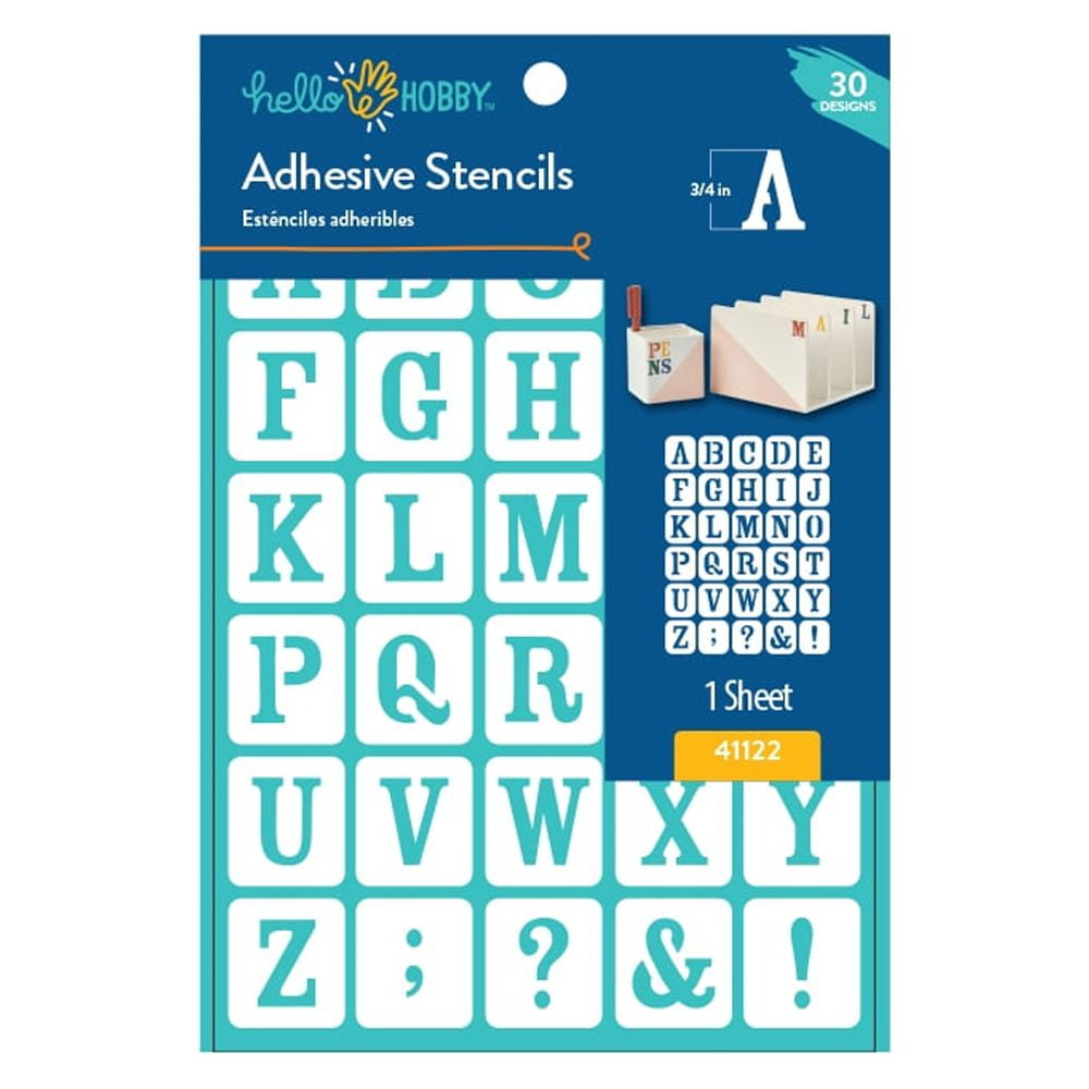 Hello Hobby 0.75" Letter Stencil (30 Count)