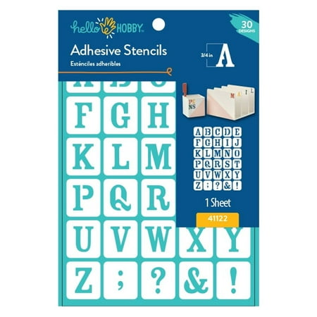 Hello Hobby 0.75" Letter Stencil (30 Count)