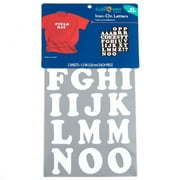Hello Hobby 3 Silver Glitter Iron-On Letters, 5 Sheets, 31 Pieces 