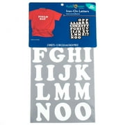 Hello Hobby 1.5 White Cooper Iron-On Letters, 42 Pieces A-Z