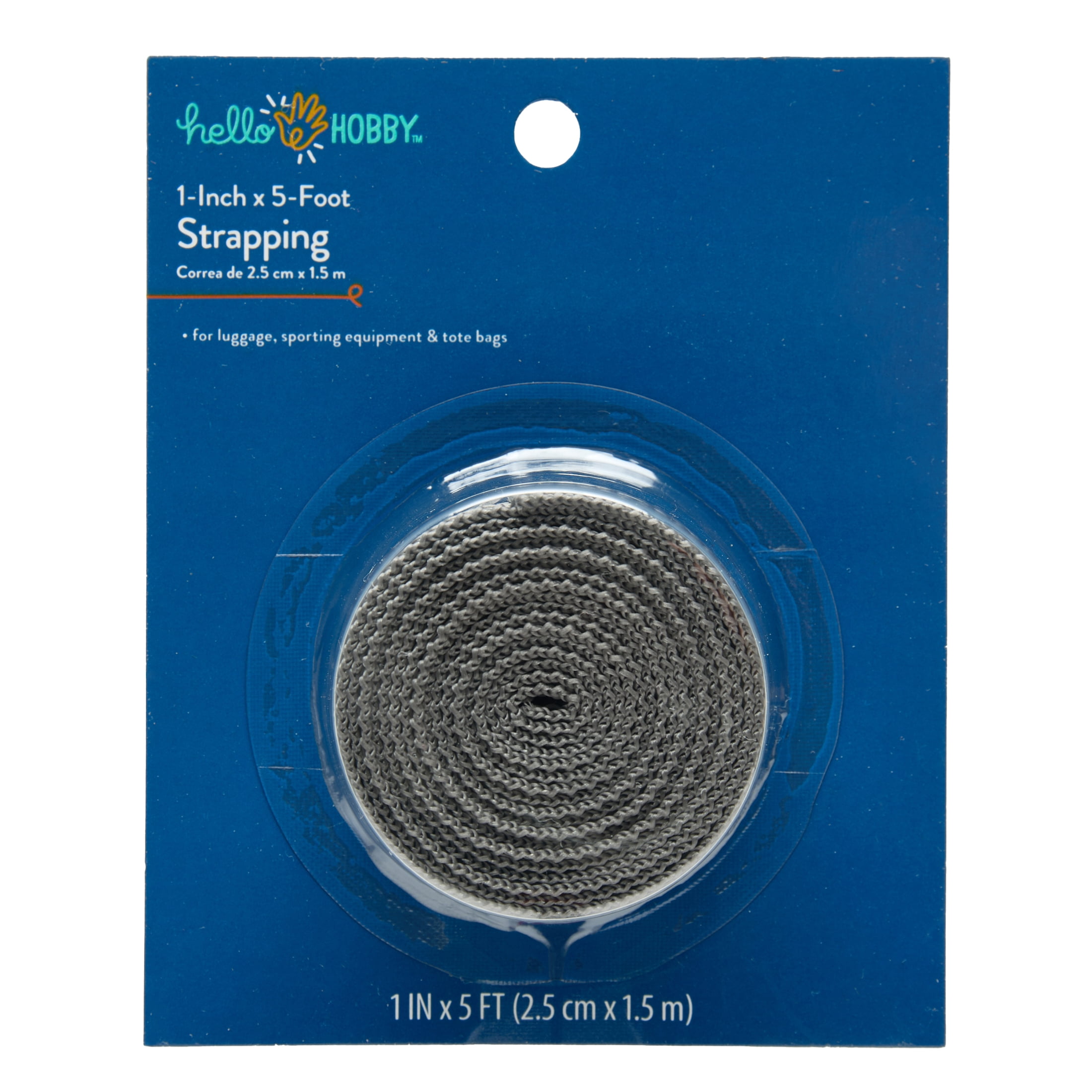 Hello Hobby 1" Grey Sewing Fastener Strap Belt